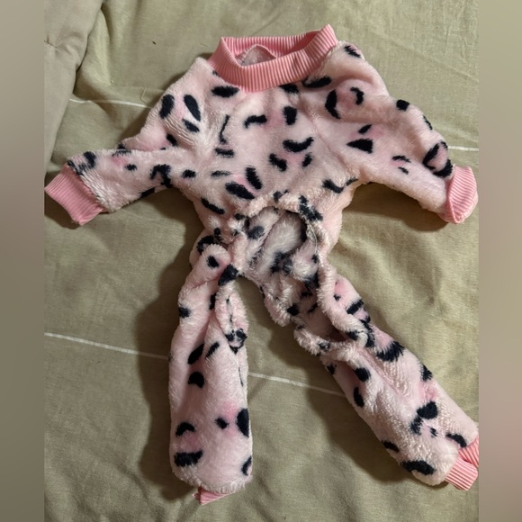 Other - Pink Leopard One Piece small Dog onesie.